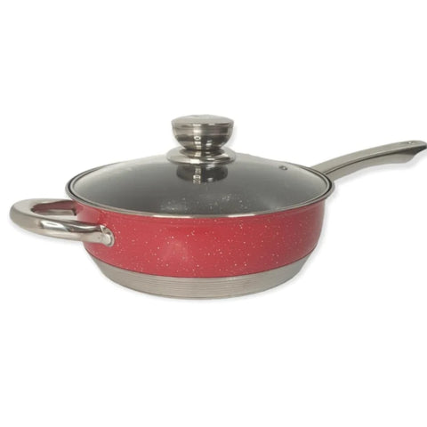 Set cratite Royalty line 12 piese, Otel inoxidabil, Red