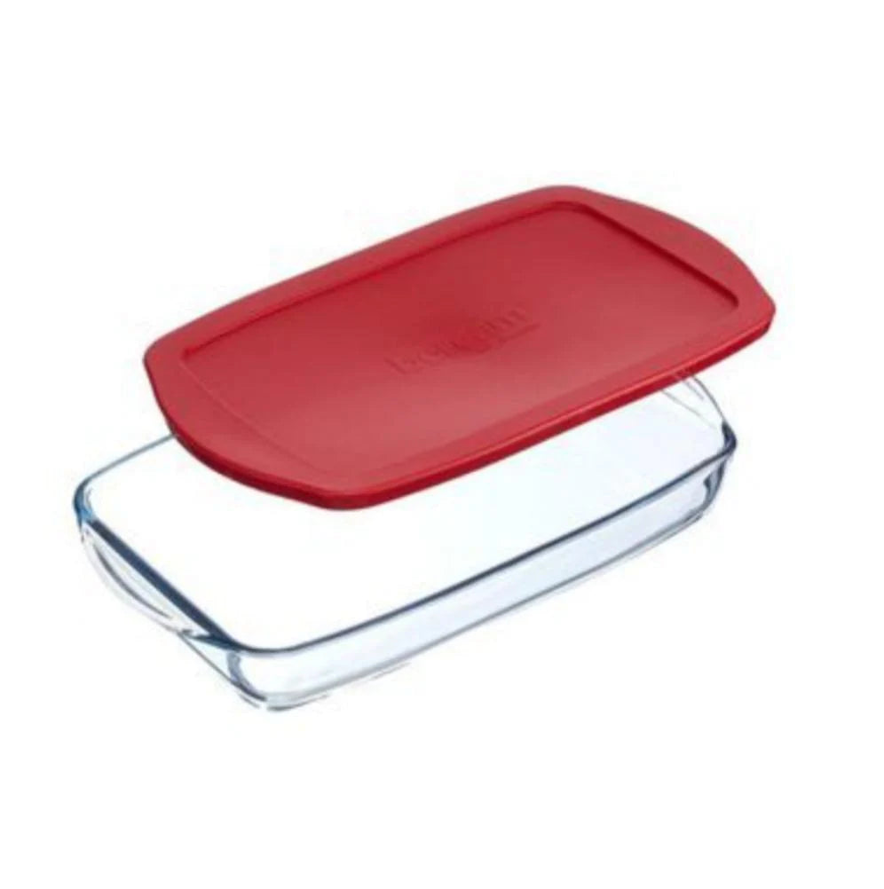 Tava yena dreptungiulara cu capac din silicon Borcam 3.850 ml