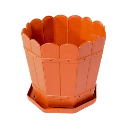 Ghiveci din plastic cu model rustic 22 L