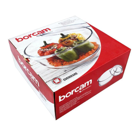 Vas termorezistent rotund Borcam, yena 3,1 L