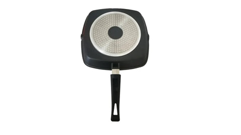Tigaie Grill Marmorata, 28 cm, Royalty Line, RL-AG28M, culoare negru