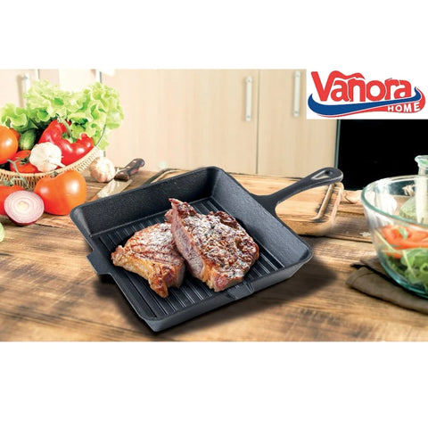 Tigaie grill Vanora, fonta, inductie, 25 x 4.7 cm