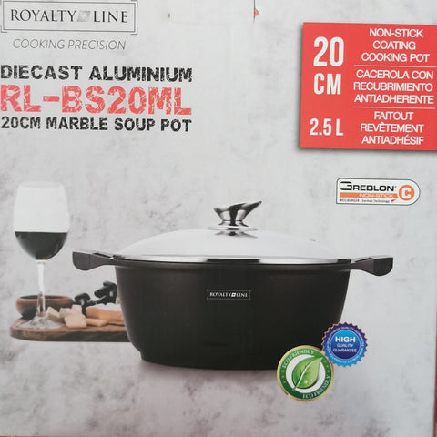 Cratita marmorata 2.5l 20 cm Royalty Line RL-BS20M