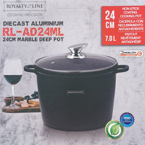 Oala marmorata 7 l 24 cm Royalty Line RL-AD24ML