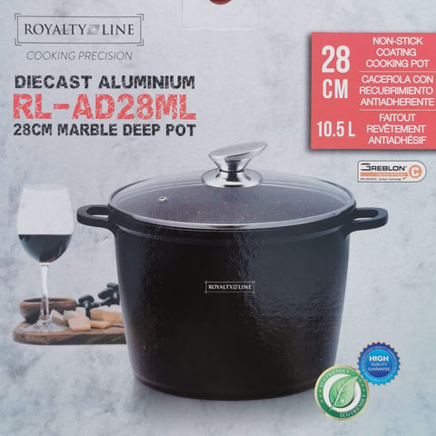 Oala marmorata 10.5l 28 cm Royalty Line RL-AD28ML
