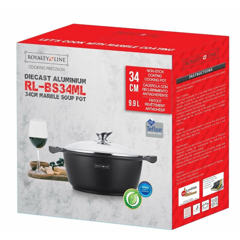 Cratita marmorata 9,9L 34 cm Royalty Line RL-BS34ML