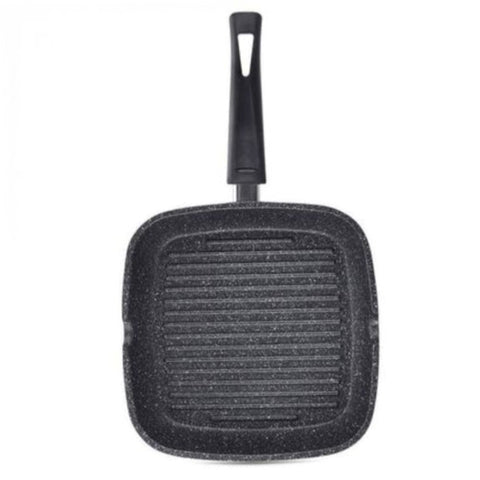 Tigaie Grill Marmorata, 28 cm, Royalty Line, RL-AG28M, culoare negru