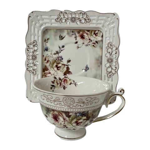 Set de 6 cesti cu 6 farfurioare si zaharnita Malooki, Luxury Collection 7514