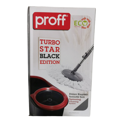 Proff Mop Rotativ 360 Grade, Bumbac, Coada Telescopica, Galeata 13L cu Storcator