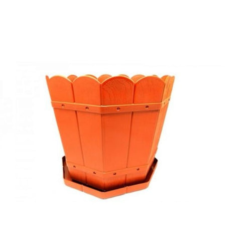 Ghiveci din plastic cu model rustic 22 L