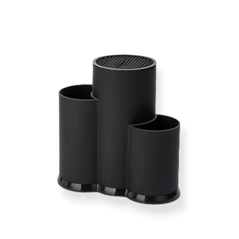 Suport Cutite si Ustensile Bucatarie Plastic negru 23x12x22 cm