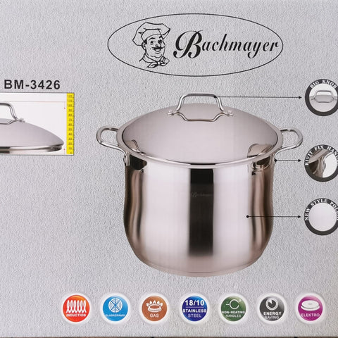 Oala inox Bachmayer, 22 L, 34 x 26 cm, BM-3426