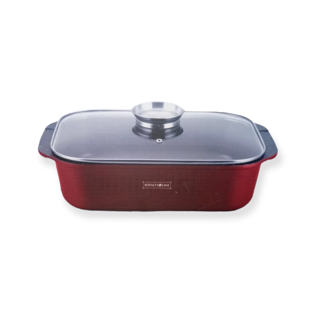 Tava cuptor, plita, Royalty Line RL-ACR34 ML, 34 cm 6.5L, interior marmura,visiniu