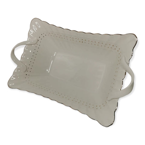Platou dreptunghiular cu manere, malooki luxury collection 20x30 cm
