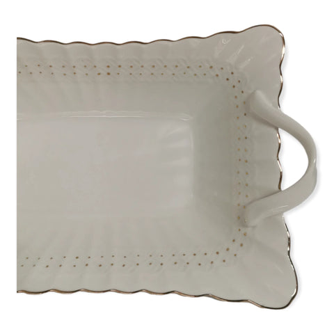 Platou dreptunghiular cu manere, malooki luxury collection 20x30 cm