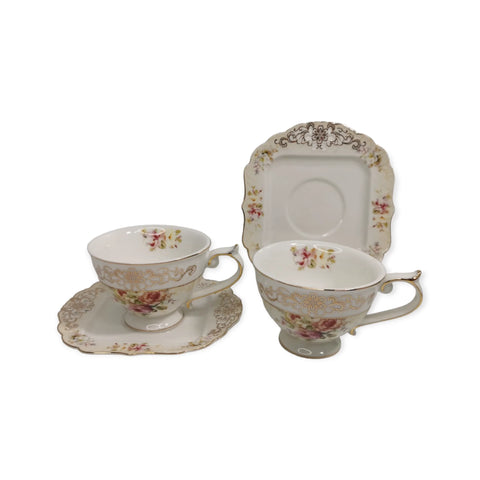 Set de 2 cesti pentru cafea sau ceai, Malooki Luxury Collection, 190 ml