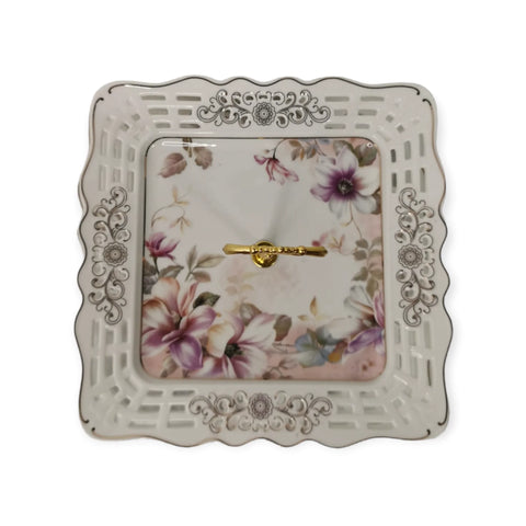 Platou etajat 2 nivele, patrat, model floral, Malooki