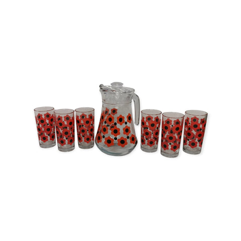 Set de 6 pahare din sticla cu carafa pentru suc și apa, Opera
