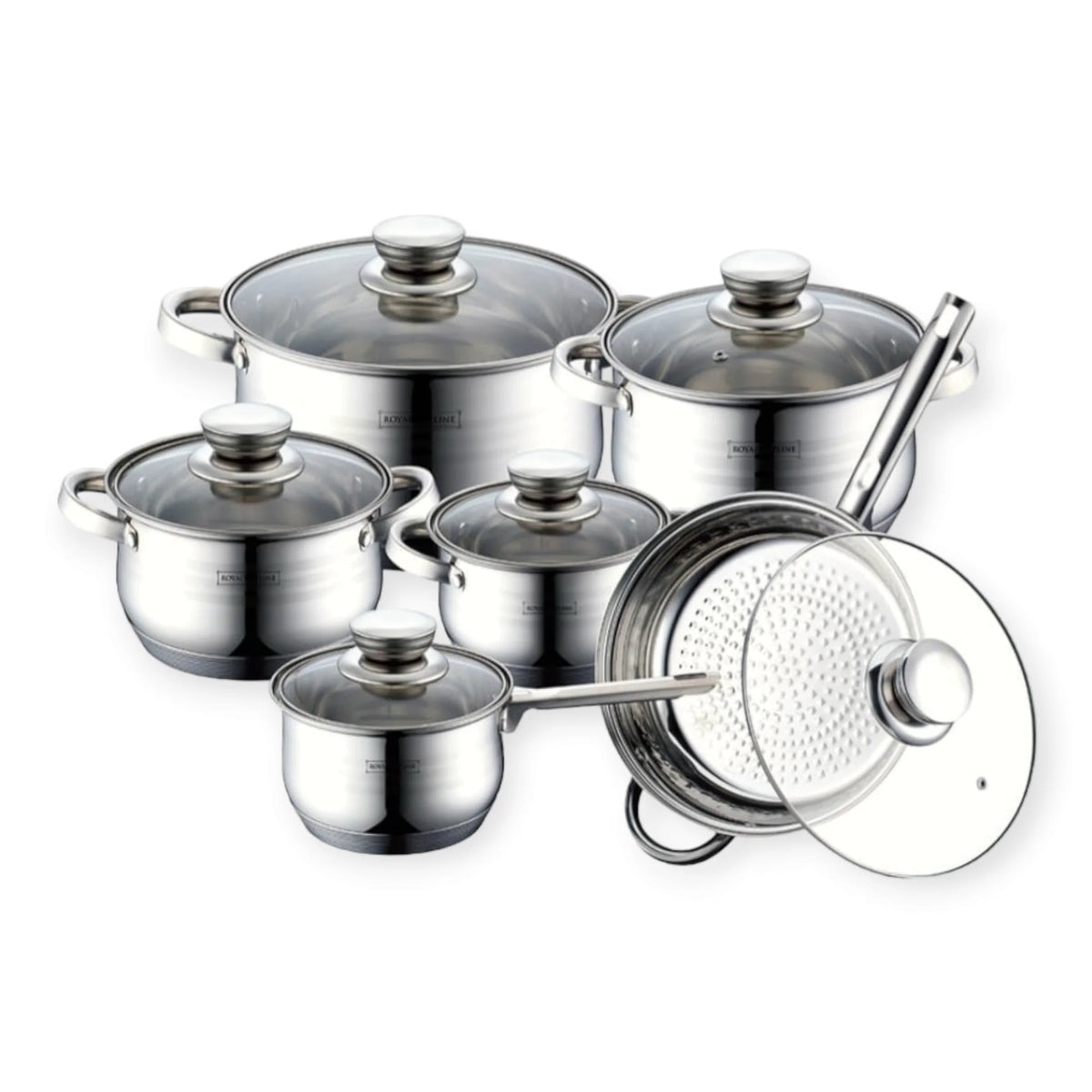 Set cratite inox 12 piese Royalty line RL-1231