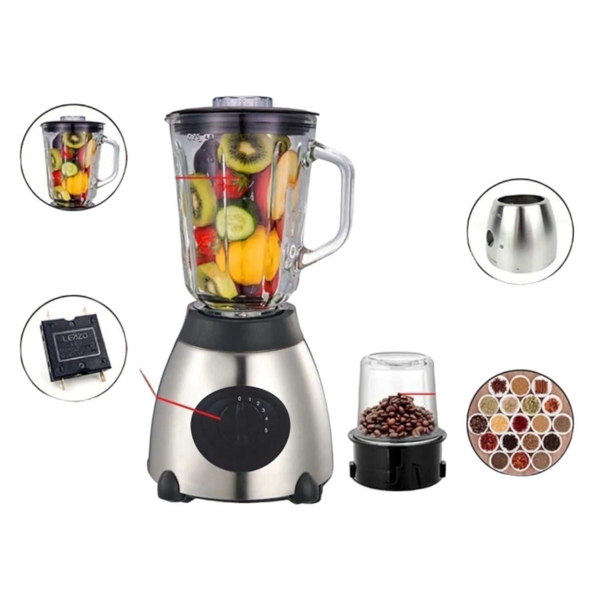 Blender cu rasnita Royalty Line, 800 W
