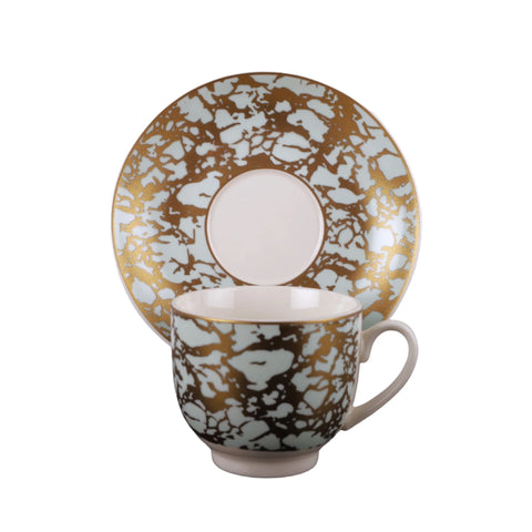 Set de 6 cesti cu farfurii, 180 ml Malooki Luxury Collection 4422