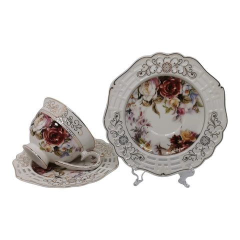Set 2 cesti pentru cafea sau ceai cu farfurioare, Malooki Luxury Collection 7509-2
