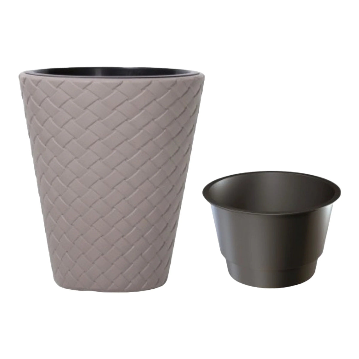 Ghiveci modern imitatie ratan, 30 x H 33 ,5,5 litri