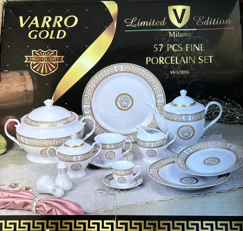 Serviciu de masa Varro Gold, 57 piese, 6 persoane auriu W-5701G