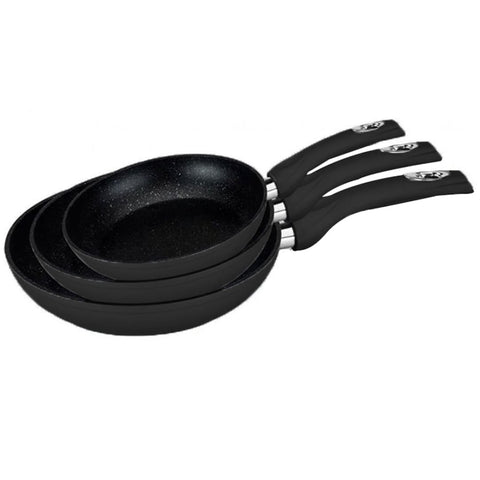 Set tigai cu interior Marmorat Royalty Line, 3 piese, diametru 20cm, 24cm, 28cm
