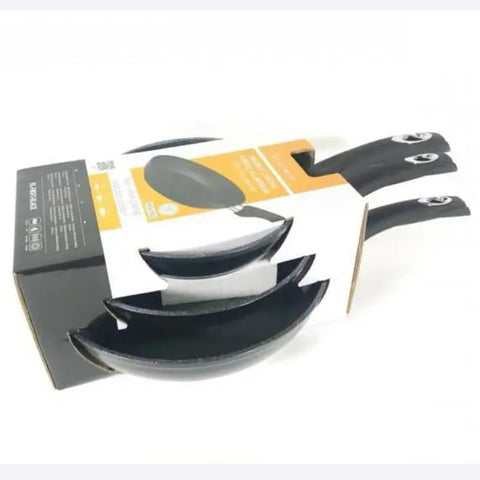 Set tigai cu interior Marmorat Royalty Line, 3 piese, diametru 20cm, 24cm, 28cm
