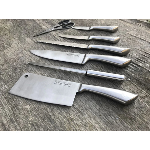 Set cutite 8 piese Royalty Line RL-KSS600 inox