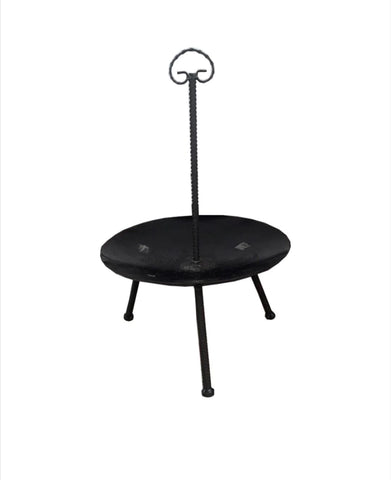 Gratar disc de gradina din otel, cu picioare detasabile, 46 cm