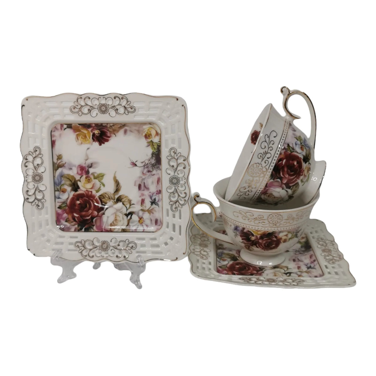 Set 2 cesti cu 2 farfurioare MALOOKI LUXURY COLLECTION 7505-2