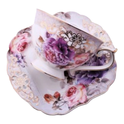 Set de 6 cesti cu 6 farfurioare si zaharnita Malooki, Luxury Collection