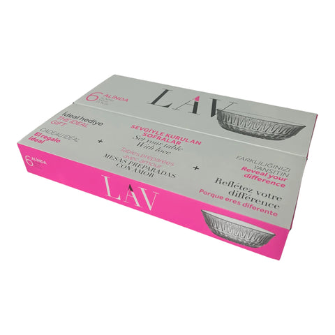 Set 6 boluri sticla Lav Alinda, 345 ml