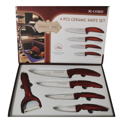 Set cutite Royalty Line, 5 piese, Red, RL-C4