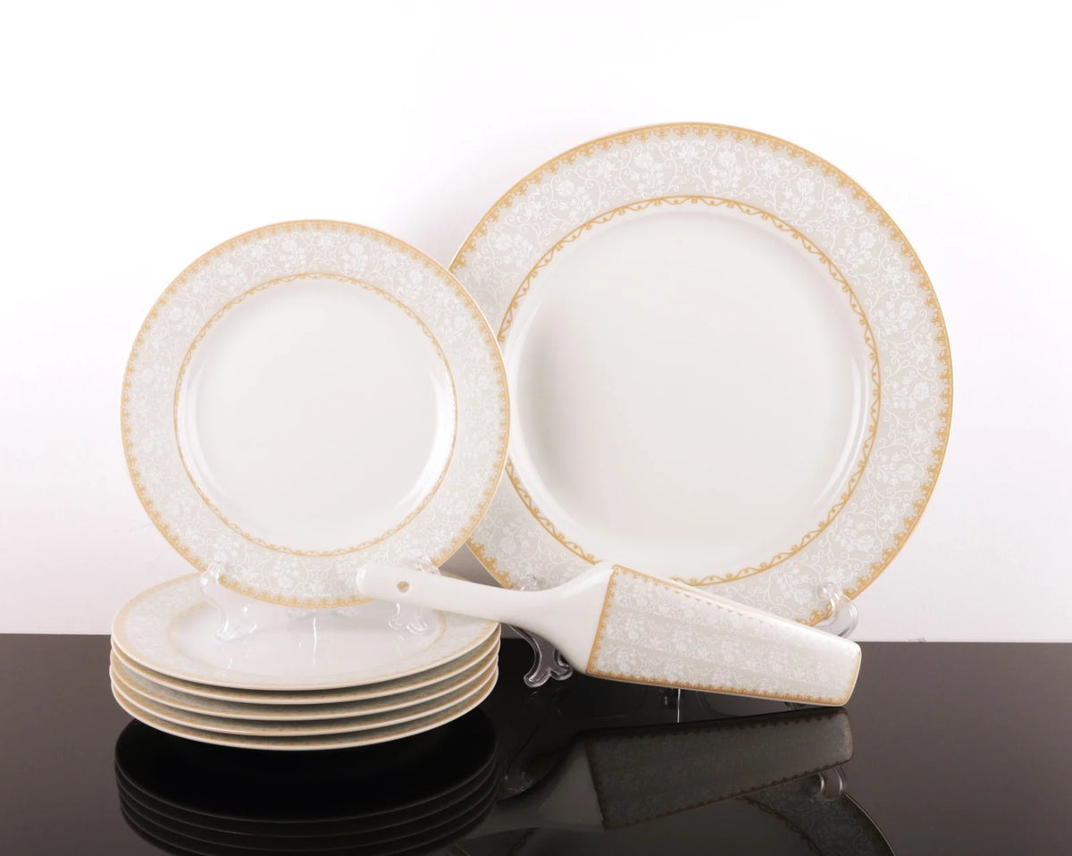 Set de tort MALOOKI, 8 piese model romanesc 030G