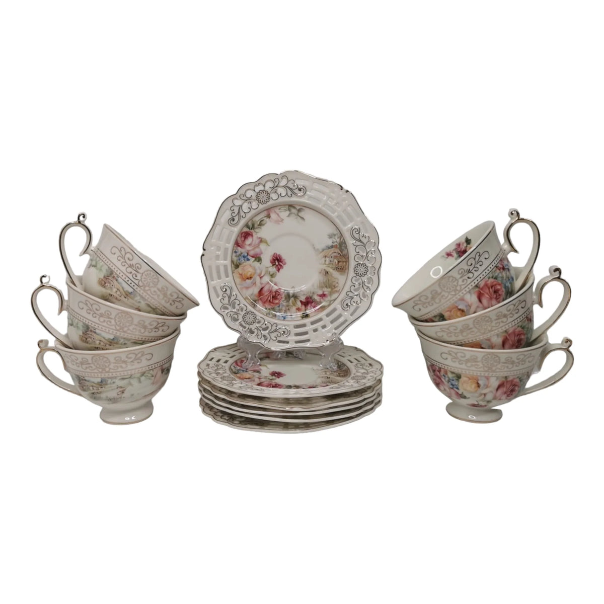 Set 6 cesti cu 6 farfurioare Malooki, Luxury Collection