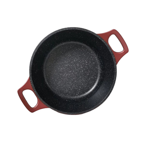 Cratita cu Capac 2,5 L Invelis de Marmura, Royalty Line, Visiniu
