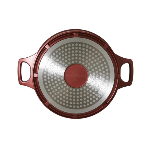 Cratita cu Capac 2,5 L Invelis de Marmura, Royalty Line, Visiniu