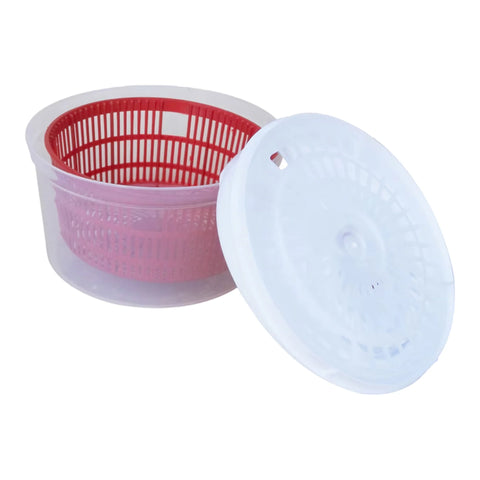Strecuratoare cu Centrifuga pentru Salata, 4,5L, Verde/Rosu