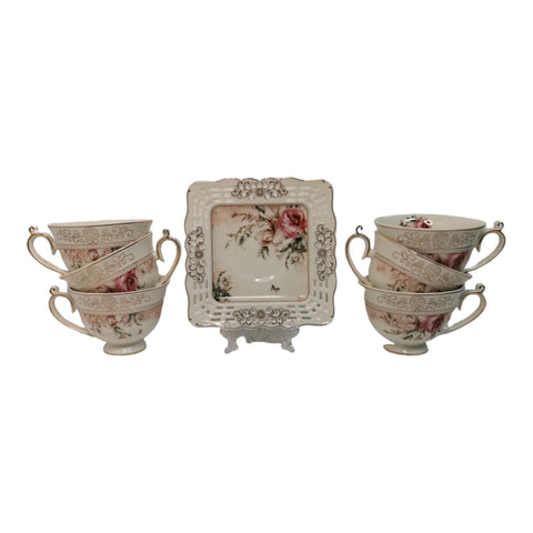 Set 6 cesti cu 6 farfurioare Malooki, Luxury Collection 7504