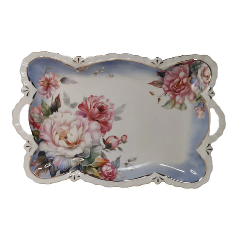 Platou din portelan, Malooki Luxury Collection, blue