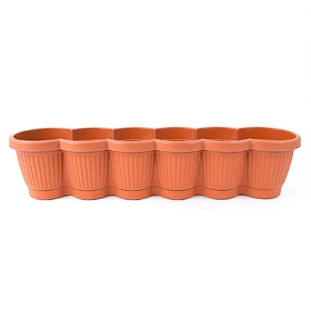 Jardiniera bella, din plastic maro 60 cm