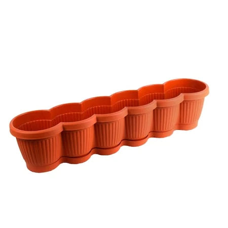 Jardiniera bella, din plastic maro 60 cm