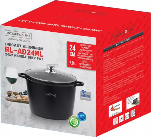 Oala marmorata 7 l 24 cm Royalty Line RL-AD24ML