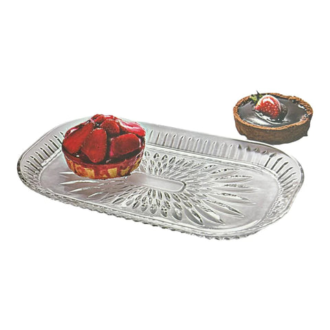 Platou oval din sticla rezistenta, Vetro, 20,5 X 17,5 X 3 cm