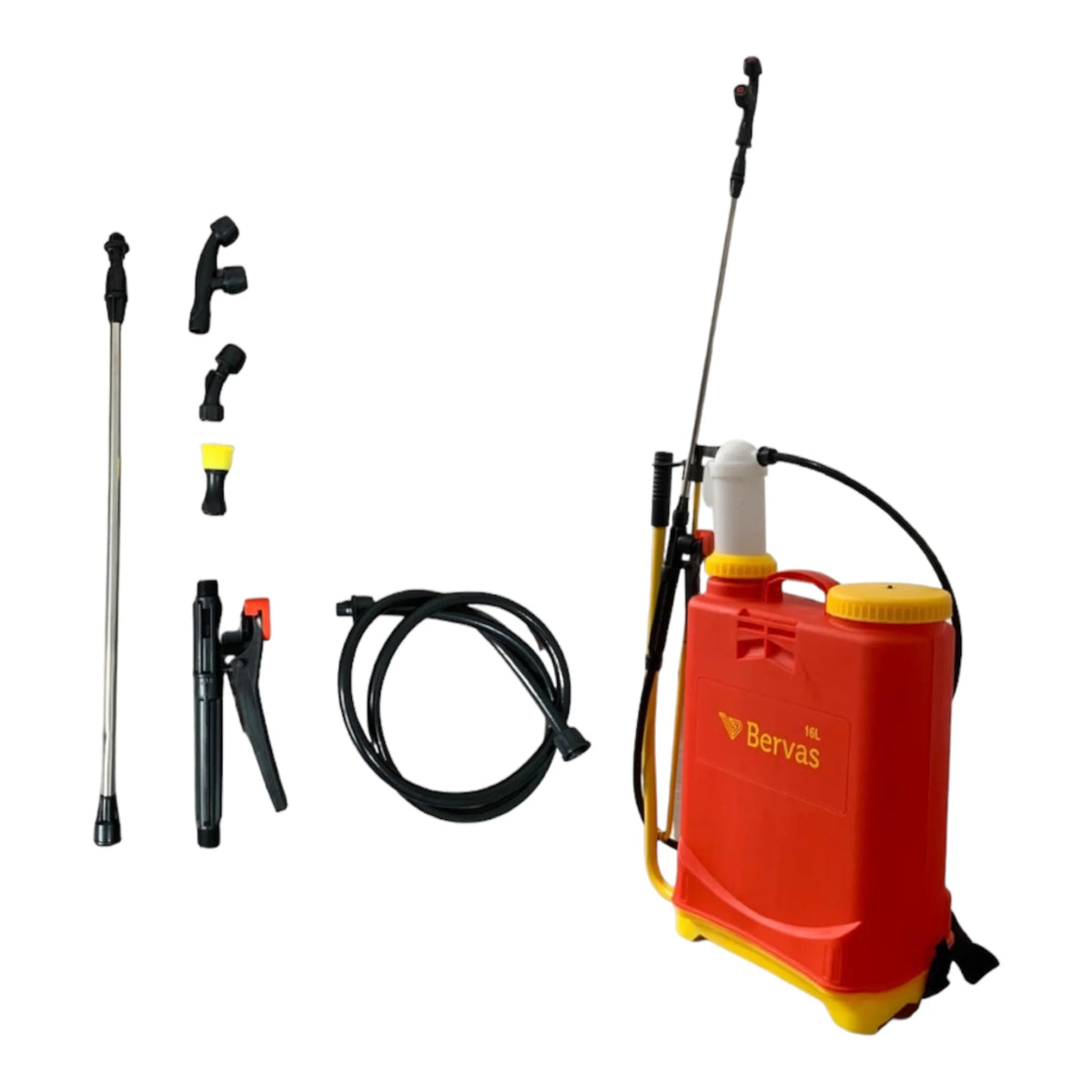 Pompa de stropit portabila cu presiune, cu tija de cupru 16 L, Bervas cod 7471