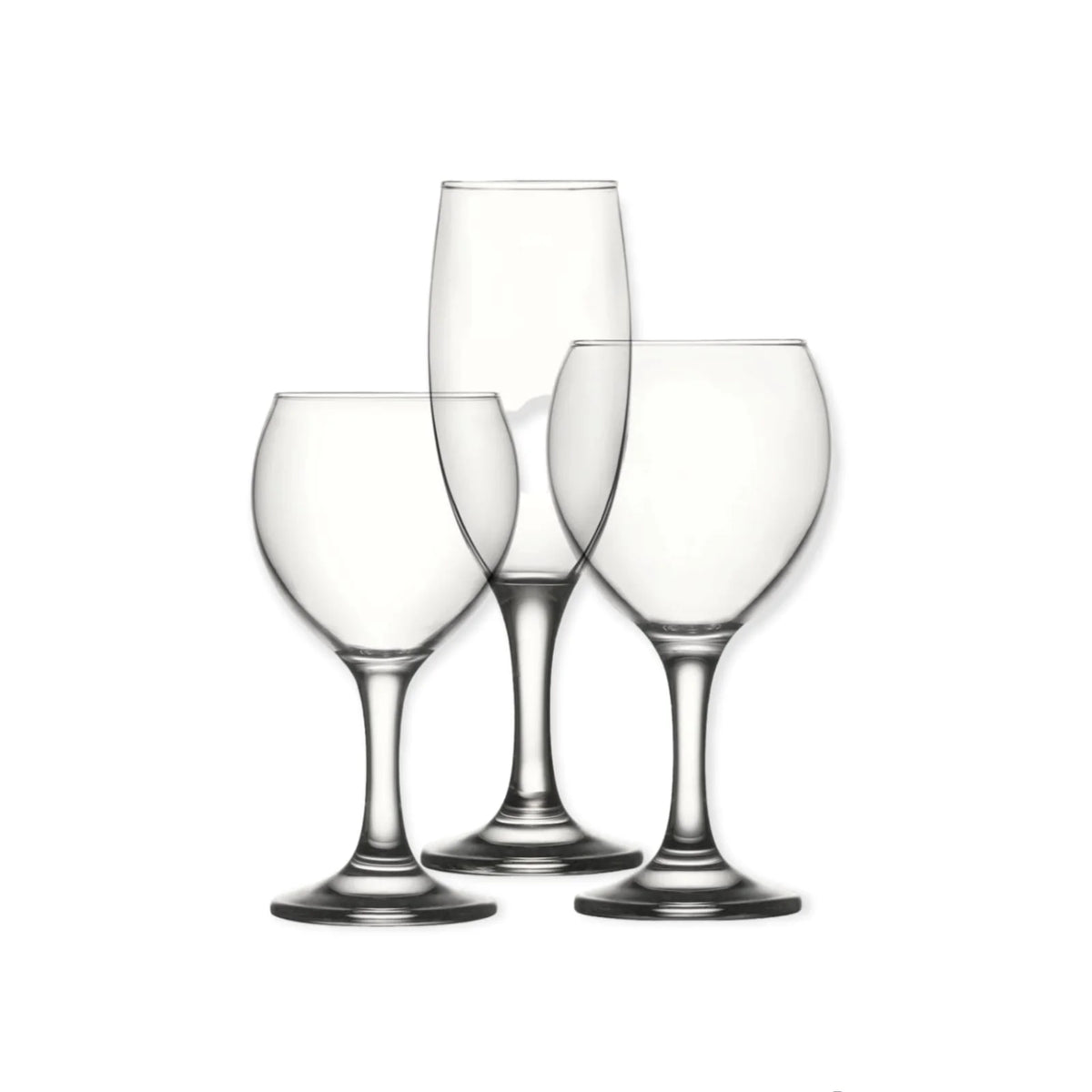 Set 18 pahare Misket pentru vin si sampanie, 190 ml, 260 ml, 210 ml