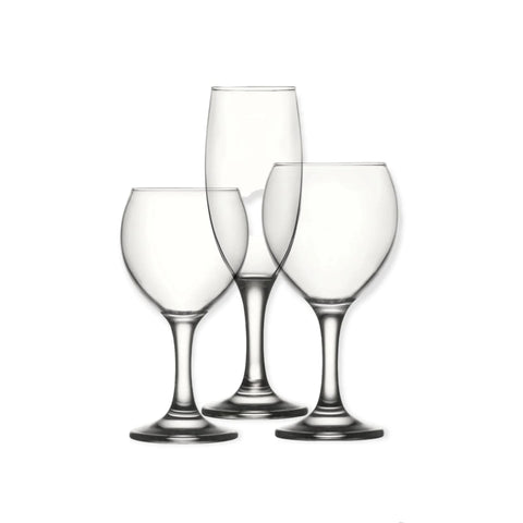 Set 18 pahare Misket pentru vin si sampanie, 190 ml, 260 ml, 210 ml